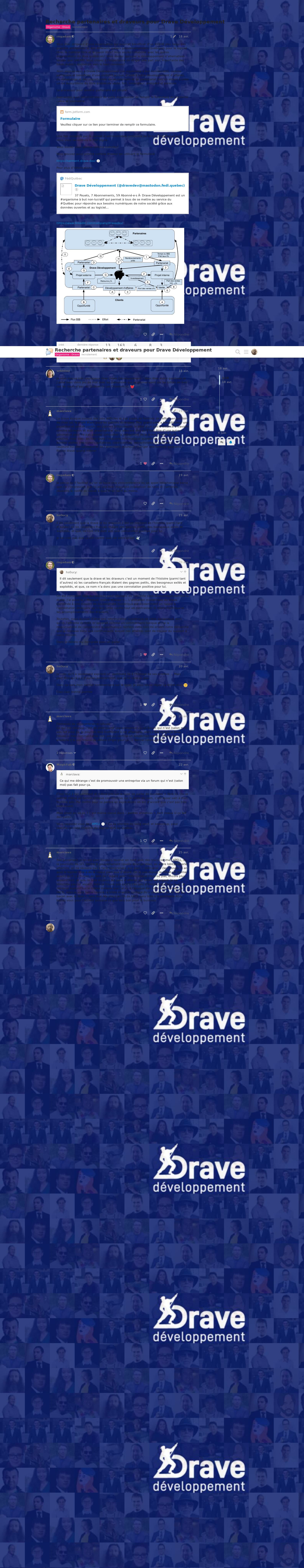 Screenshot_2021-08-26 Recherche partenaires et draveurs pour Drave Développement - Organisme Drave - Forums du libre du Qué...